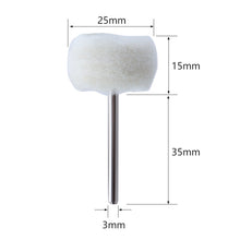 Load image into Gallery viewer, MT-3YM Cashmere Ball Polishing Wheel Metal Mirror Polishing With Rod Wool Grinding Head, 5pcs, 10pcs, 20pcs, 100pcs