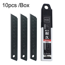 Load image into Gallery viewer, KAKC-18 Black Blade Cutter Blade 18mm Wall Cutter Blade, Specification:, 10pcs /Box, 100pcs /Box