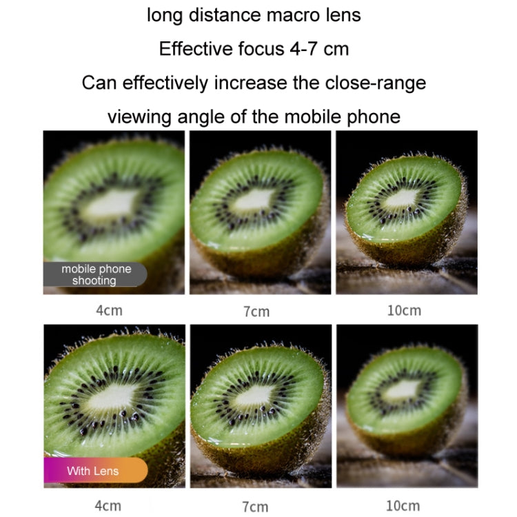 APEXEL CM-HB100CPL HB100mm HD External Macro Mobile Phone Lens with CPL