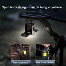 Load image into Gallery viewer, Double Sided COB Flashlight Mini Keychain Light Camping Light, Without Stand, With Stand