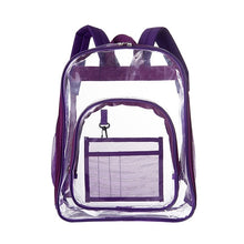 Load image into Gallery viewer, PVC Transparent Waterproof Backpack Student School Bag, Large Purple, Large Light Grey, Large Black, Small Pink, Small Black, Small Gray, Candy Color Black, Candy Color Green, Candy Colo Pink