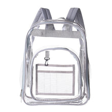 Load image into Gallery viewer, PVC Transparent Waterproof Backpack Student School Bag, Large Purple, Large Light Grey, Large Black, Small Pink, Small Black, Small Gray, Candy Color Black, Candy Color Green, Candy Colo Pink