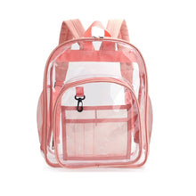 Load image into Gallery viewer, PVC Transparent Waterproof Backpack Student School Bag, Large Purple, Large Light Grey, Large Black, Small Pink, Small Black, Small Gray, Candy Color Black, Candy Color Green, Candy Colo Pink