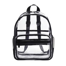 Load image into Gallery viewer, PVC Transparent Waterproof Backpack Student School Bag, Large Purple, Large Light Grey, Large Black, Small Pink, Small Black, Small Gray, Candy Color Black, Candy Color Green, Candy Colo Pink