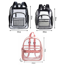 Load image into Gallery viewer, PVC Transparent Waterproof Backpack Student School Bag, Large Purple, Large Light Grey, Large Black, Small Pink, Small Black, Small Gray, Candy Color Black, Candy Color Green, Candy Colo Pink