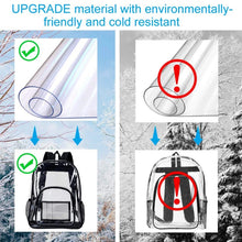 Load image into Gallery viewer, PVC Transparent Waterproof Backpack Student School Bag, Large Purple, Large Light Grey, Large Black, Small Pink, Small Black, Small Gray, Candy Color Black, Candy Color Green, Candy Colo Pink