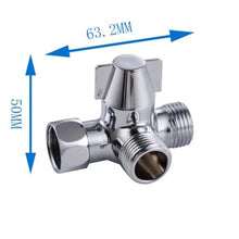 Load image into Gallery viewer, Double Handle Brass 3 Way Shower Arm Diverter Valve Hand Held Showerhead Shower Splitter, Brass