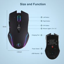 Load image into Gallery viewer, E50 2.4G Wireless Mouse Jiggler Portable Cordless Mouse With 7 Keys