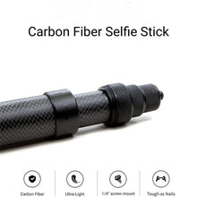 Load image into Gallery viewer, Carbon Fiber Extended Monopod Invisible Selfie Stick For Insta360  / DJI Action / GoPro / Xiao Yi Sports Camera, 1.5m, 3m, 5m