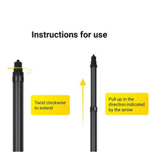 Load image into Gallery viewer, Carbon Fiber Extended Monopod Invisible Selfie Stick For Insta360  / DJI Action / GoPro / Xiao Yi Sports Camera, 1.5m, 3m, 5m