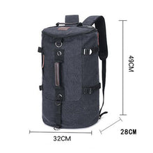 Load image into Gallery viewer, Outdoor Travel Man Canvas Double Shoulder Backpack Student Schoolbag