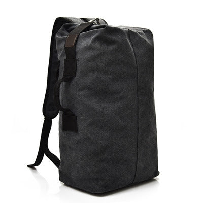 FM308 Large Capacity Outdoor Travel Man Canvas Double Shoulder Backpack Student Schoolbag