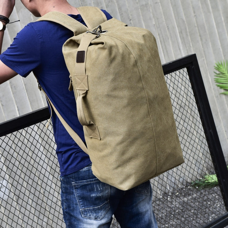 FM308 Large Capacity Outdoor Travel Man Canvas Double Shoulder Backpack Student Schoolbag