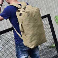 Load image into Gallery viewer, FM308 Large Capacity Outdoor Travel Man Canvas Double Shoulder Backpack Student Schoolbag