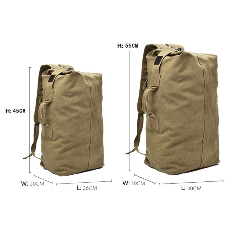 FM308 Large Capacity Outdoor Travel Man Canvas Double Shoulder Backpack Student Schoolbag