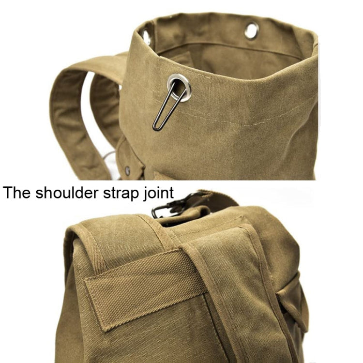 FM308 Large Capacity Outdoor Travel Man Canvas Double Shoulder Backpack Student Schoolbag