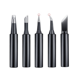 5-in-1 Universal 936 Soldering Station Solder Iron Welding Tip Head Set, Black, Class A Black