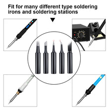 Load image into Gallery viewer, 5-in-1 Universal 936 Soldering Station Solder Iron Welding Tip Head Set, Black, Class A Black