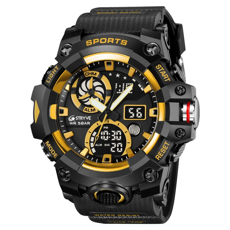 STRYVE S8027 Sports Multifunctional Luminous Dual Display Chronograph Student Watch