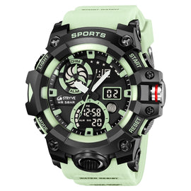 STRYVE S8027 Sports Multifunctional Luminous Dual Display Chronograph Student Watch