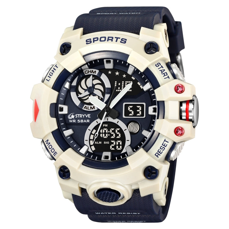 STRYVE S8027 Sports Multifunctional Luminous Dual Display Chronograph Student Watch