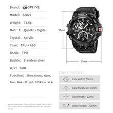 Load image into Gallery viewer, STRYVE S8027 Sports Multifunctional Luminous Dual Display Chronograph Student Watch