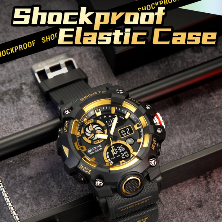 STRYVE S8027 Sports Multifunctional Luminous Dual Display Chronograph Student Watch