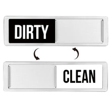 Load image into Gallery viewer, Dishwasher Magnet Clean Dirty Sign Double-Sided Refrigerator Magnet, Silver-Blue Gray, Black-Blue Gray, Silver-Black and White, Black-Black and White, Silver- Cat Claw), Turkish, Black Cat Claw, Black Love, Silver Love, Silver Gray White, Black Gray   ...