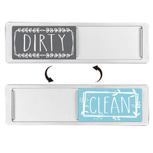 Load image into Gallery viewer, Dishwasher Magnet Clean Dirty Sign Double-Sided Refrigerator Magnet, Silver-Blue Gray, Black-Blue Gray, Silver-Black and White, Black-Black and White, Silver- Cat Claw), Turkish, Black Cat Claw, Black Love, Silver Love, Silver Gray White, Black Gray   ...