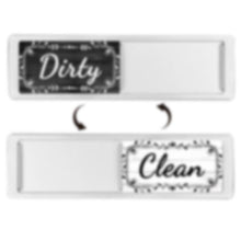 Load image into Gallery viewer, Dishwasher Magnet Clean Dirty Sign Double-Sided Refrigerator Magnet, Silver-Blue Gray, Black-Blue Gray, Silver-Black and White, Black-Black and White, Silver- Cat Claw), Turkish, Black Cat Claw, Black Love, Silver Love, Silver Gray White, Black Gray   ...