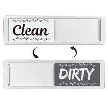 Load image into Gallery viewer, Dishwasher Magnet Clean Dirty Sign Double-Sided Refrigerator Magnet, Silver-Blue Gray, Black-Blue Gray, Silver-Black and White, Black-Black and White, Silver- Cat Claw), Turkish, Black Cat Claw, Black Love, Silver Love, Silver Gray White, Black Gray   ...