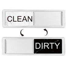 Load image into Gallery viewer, Dishwasher Magnet Clean Dirty Sign Double-Sided Refrigerator Magnet, Silver-Blue Gray, Black-Blue Gray, Silver-Black and White, Black-Black and White, Silver- Cat Claw), Turkish, Black Cat Claw, Black Love, Silver Love, Silver Gray White, Black Gray   ...