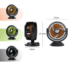 Load image into Gallery viewer, F611 Rotatable Multi-angle Air Supply Car Silent Fan