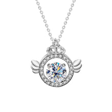 Load image into Gallery viewer, XMA017 Moissanite Diamond Necklace 925 Sterling Silver Crown Pendant Clasp Chain, XMA017
