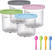 Load image into Gallery viewer, For Ninja NC299AMZ NC300 Ice Cream Storage Containers with Lids, 2 Cups, 4 Cups, 2 Cups+Spoon, 4 Cups+Spoon