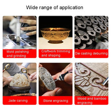 Load image into Gallery viewer, SNJ-3681 Mini Engraving Pen Wireless Polishing Electric Grinder, Silver+Polishing Head+Cutting Blade+Engraving Template+Drill Bit+Corn Head, Rose Gold+Polishing Head+Cutting Blade+Engraving Template+Drill Bit+Corn Head