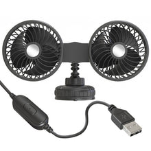 Load image into Gallery viewer, F6026 Large Suction Cup Vehicle-Mounted Double-Head Fan, F6026 USB, F6026 Cigarette Lighter with USB
