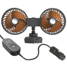 Load image into Gallery viewer, F6026 Large Suction Cup Vehicle-Mounted Double-Head Fan, F6026 USB, F6026 Cigarette Lighter with USB