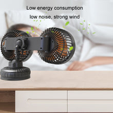 Load image into Gallery viewer, F6026 Large Suction Cup Vehicle-Mounted Double-Head Fan, F6026 USB, F6026 Cigarette Lighter with USB