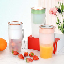 Load image into Gallery viewer, LGZ-1 500ml 50W 4 Blades Electric Portable Juicer Rechargeable Juice Extractor, LGZ-1 (White), LGZ-1 (Green), LGZ-1 (Pink)