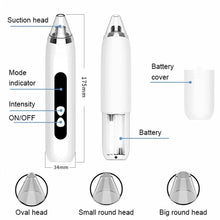Load image into Gallery viewer, Blackhead Remover Vacuum Pore Cleaner Facial Deep Cleaning Beauty Tools, Dry Battery (Pink), Dry Battery(White)