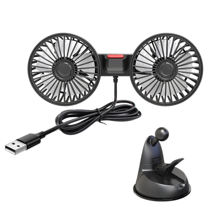 F4206 Suction Cup Double Head Car USB Fan, F4206