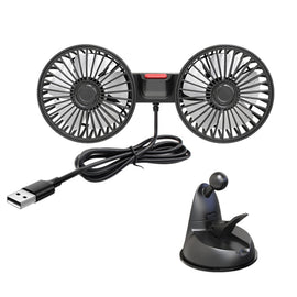 F4206 Suction Cup Double Head Car USB Fan, F4206