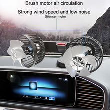 Load image into Gallery viewer, F4206 Suction Cup Double Head Car USB Fan, F4206