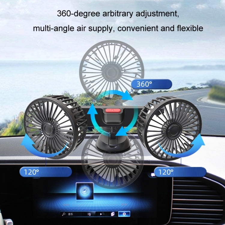 F4206 Suction Cup Double Head Car USB Fan, F4206