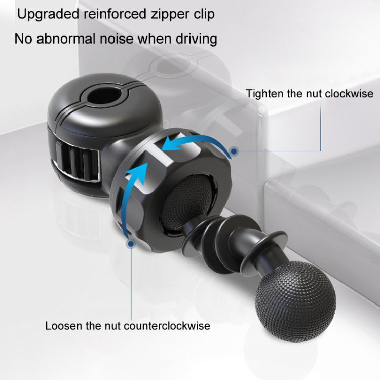 F6207 Car Rear Seat Zip Lock USB Double Head Fan, USB, Cigarette Lighter with USB