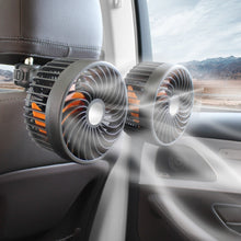 Load image into Gallery viewer, F6207 Car Rear Seat Zip Lock USB Double Head Fan, USB, Cigarette Lighter with USB