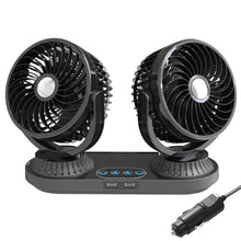 Load image into Gallery viewer, 12V/24V Vehicle Electric Oscillating Head Rotatable Double Head Fan, F623U, F623