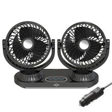 Load image into Gallery viewer, 12V/24V Vehicle Electric Oscillating Head Rotatable Double Head Fan, F623U, F623