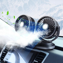 Load image into Gallery viewer, 12V/24V Vehicle Electric Oscillating Head Rotatable Double Head Fan, F623U, F623